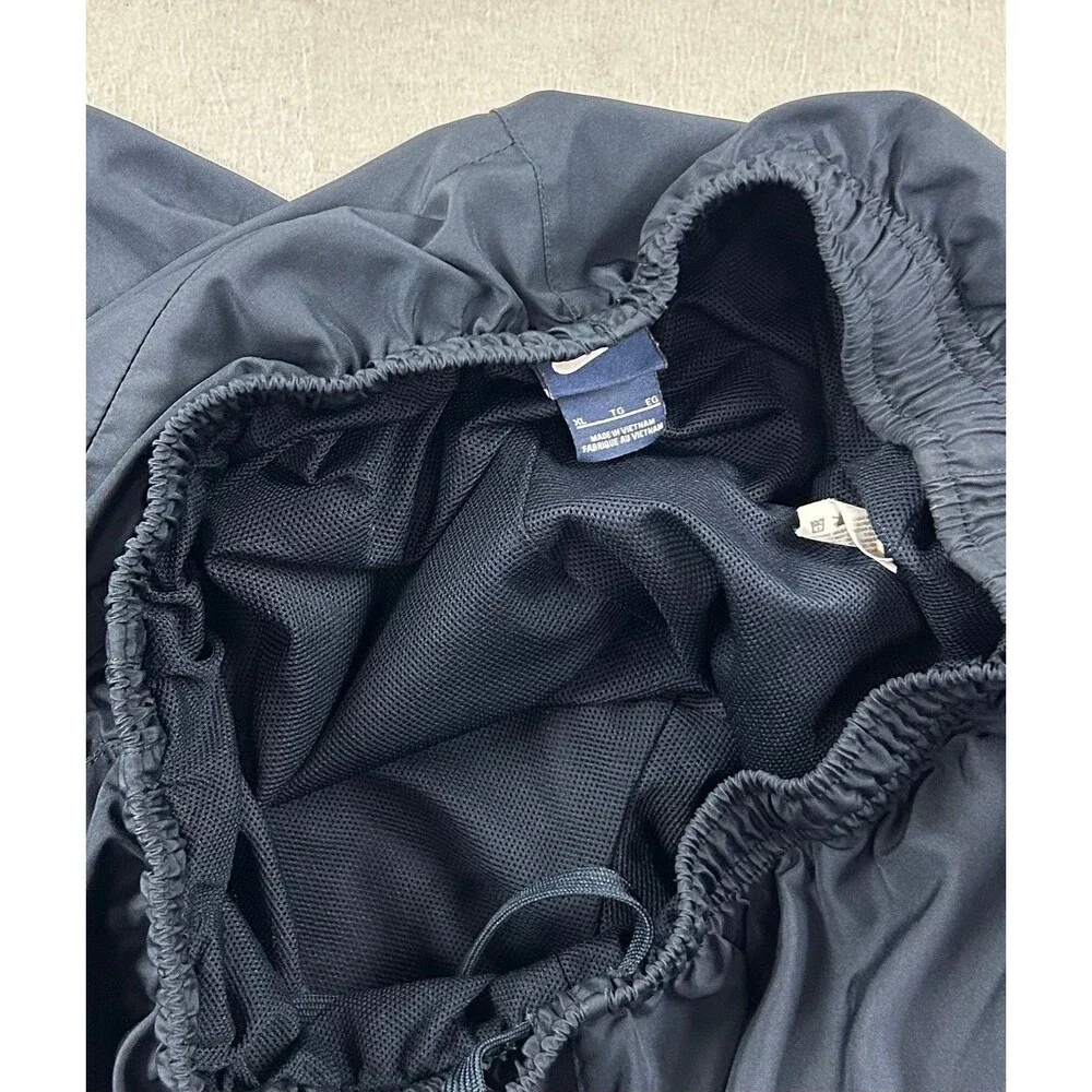 Vintage Y2K Nike Men's Windbreaker Navy Blue Athletic Track Pants